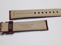 Cinturino Hamilton Khaki cuoio 16 mm impuntura bianca h600683109