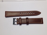 cinturino Hamilton Khaki cuoio 16 mm impuntura bianca h600683109