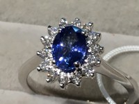 Anello con Zaffiro e Brillanti modello Firenze