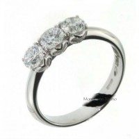 Recarlo Anniversary anello 3 pietre 75 colore eccezionale D