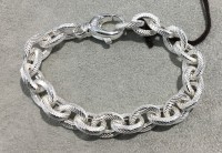 Bracciale Fidia in argento a catena con maglia rigata b750/a