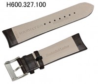 Cinturino Hamilton Maestro 23mm. cuoio marrone scuro H600.327.100