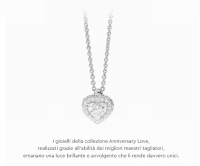 RECARLO ANNIVERSARY LOVE, Collana punto luce taglio diamante con contorno