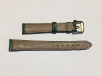 Cinturino Omega donna in cuoio martellato verde 14/12 mm + fibbia plaque' originale