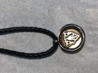 COLLANA GUCCI UOMO YBB27066900100U cuoio intrecciato nero e ciondolo in argento massiccio