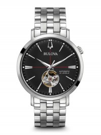 Bulova 96A199 Orologio Automatico nero bracciale acciaio