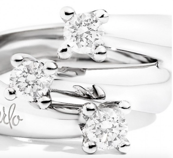 Collezioni RECARLO Eternity Anello a fascia con 3 diamanti 1 carato. Vendita gioielli Recarlo a Torino Monticone