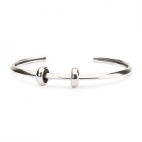 Trollbeads Bangle a Cuore con 2 Stop in Argento