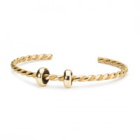 Trollbeads Bangle a Spirale Placcato Oro con 2 Stop