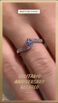 RECARLO Anniversary Solitario Valentin con diamanti sul gambo