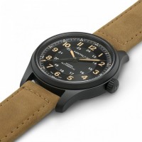 HAMILTON KHAKI FIELD TITANIUM AUTO H70665533 pvd nero