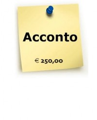 Acconto 250,00