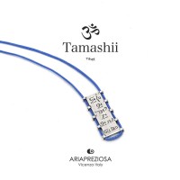 Tamashii Collana bandiere tibetane in Argento - blu