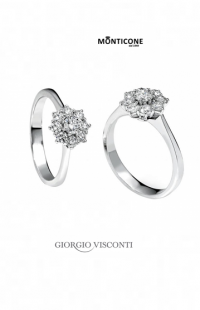Giorgio Visconti Anello con diamanti ispirazione fiore