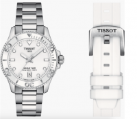 Tissot Seastar 1000 36MM bianco doppio cinturino T120.210.11.011.00