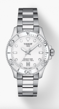 Tissot Seastar 1000 36MM bianco doppio cinturino T120.210.11.011.00