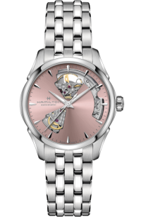 Hamilton Jazzmaster open heart lady auto rosa H32215170