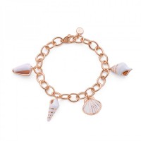 Rosato bracciale ciondoli conchiglie , into the blue