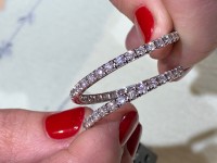Bracciale Tennis in oro bianco con diamanti ct3,20