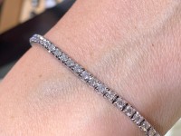 Bracciale Tennis in oro bianco con diamanti ct3,20