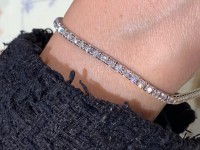 Bracciale Tennis in oro bianco con diamanti ct3,20