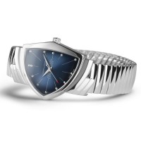 Hamilton VENTURA QUARTZ H24411142 silver blu bracciale estensibile