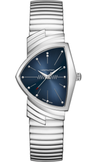 Hamilton VENTURA QUARTZ H24411142 silver blu bracciale estensibile