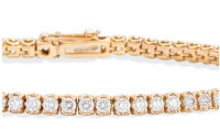 Recarlo bracciale tennis in oro giallo e diamanti colere eccezionale D