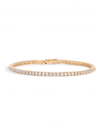 Recarlo bracciale tennis in oro giallo e diamanti colore eccezionale D