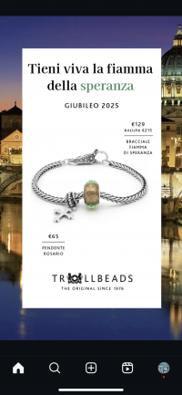 Trollbeads Braccale Fiamma di Speranza Start Special Price 18 cm