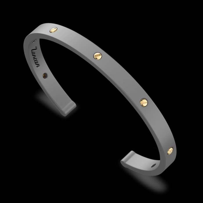 Zancan Bracciale rigido in titanio, oro 18kt. etb130 Zancan Bracciale rigido in titanio, oro 18kt. etb130