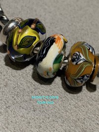 Trollbeads Set unici ooak uccello tropicale