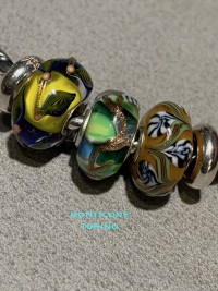 Trollbeads Set unici ooak uccello tropicale