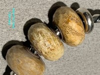 Trollbeads Set Diaspro Legno Fossile Sfaccettato