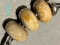 Trollbeads Set Diaspro Legno Fossile Sfaccettato