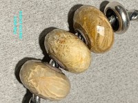 Trollbeads Set Diaspro Legno Fossile Sfaccettato