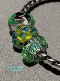 Trollbeads Set Unici Tulipano nero