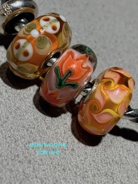Trollbeads Set Tulipano Arancio