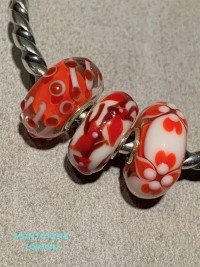 Trollbeads set Uccellini unici rossi