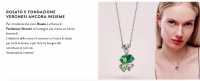 Girocollo in argento con quadrifoglio e CHARM QUADRIFOGLIO X FONDAZIONE VERONESI Girocollo in argento con quadrifoglio e CHARM QUADRIFOGLIO X FONDAZIONE VERONESI